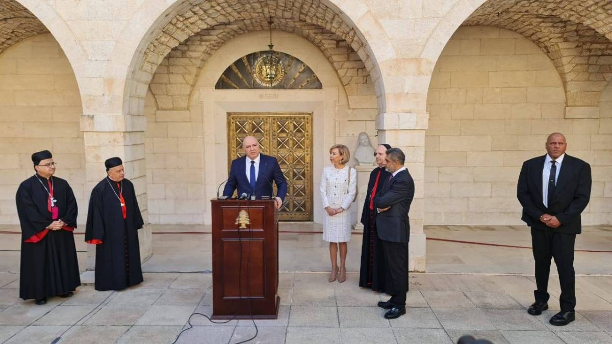 عون من بكركي: مصممون على اجراء الانتخابات بموعدها وقرار حصر السلاح