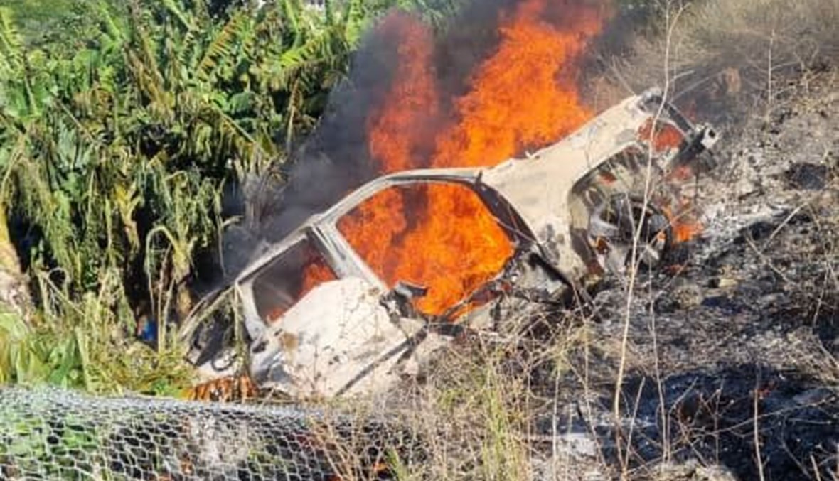 مسيّرة إسرائيلية تستهدف سيارة مدنية في بلدة الشعيتية جنوب لبنان