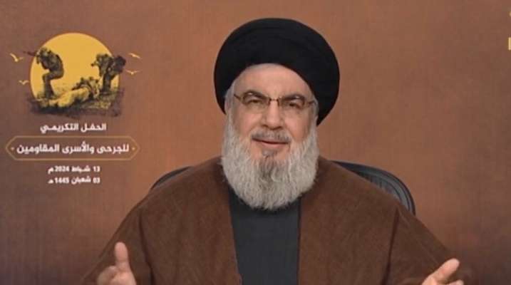 نصرالله: ما نقوم به في جبهتنا اللبنانية مسؤولية وطنية!