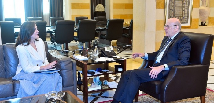 ميقاتي بحث مع شيا بالتطورات الراهنة والوضع في جنوب لبنان وغزة!