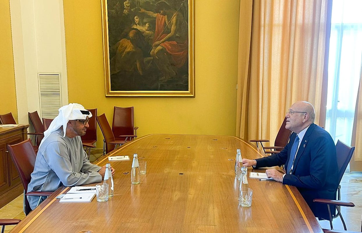 رئيس حكومة لبنان نجيب ميقاتي التقى محمد بن زايد.. في إيطاليا!