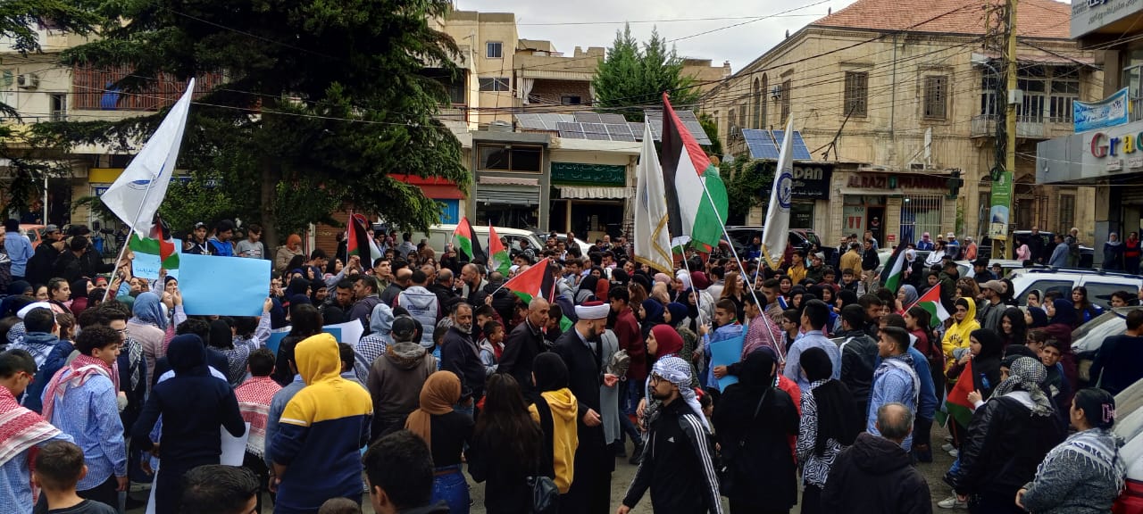 الجماعة الاسلامية في البقاع الشمالي تنظّم وقفة تضامنية مع غزة في بعلبك