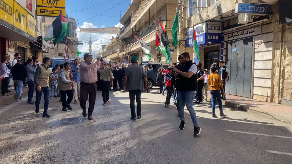 الجماعة  الاسلامية في البقاع الغربي تنظّم وقفة تضامنية مع غزة في جب جنين