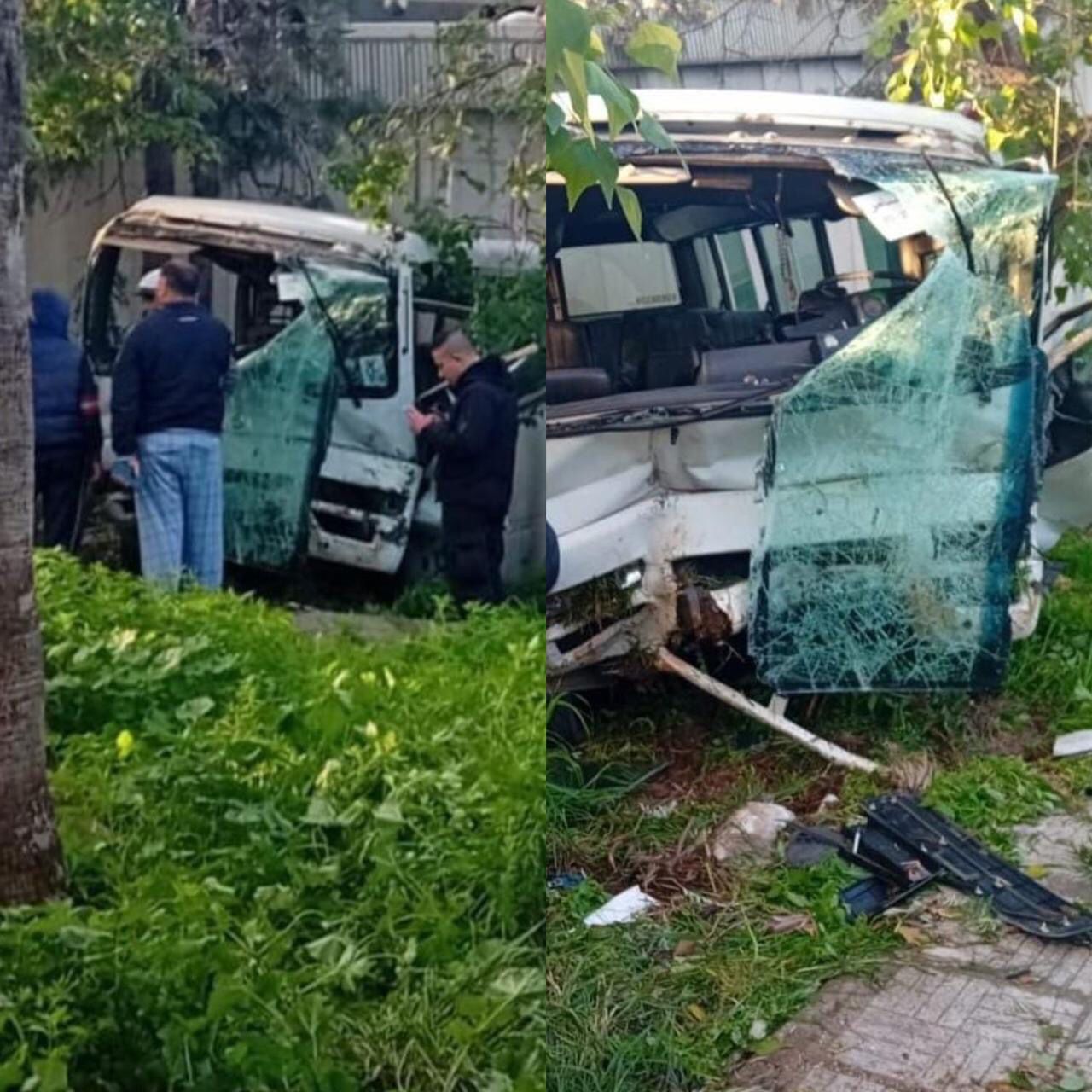 20 جريحا نتيجة انقلاب باص على جسر الفهود ضبية!